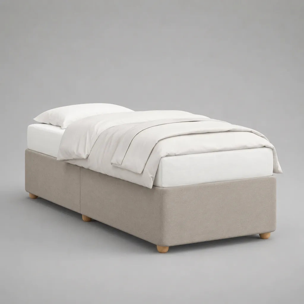 Sommier mattier 2 posti in poliestere beige, letto 140 × 200 cm, altezza 35 cm